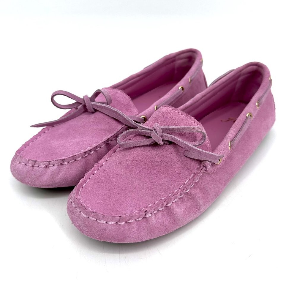 J. Crew Pink Suede Moccasin Loafers
